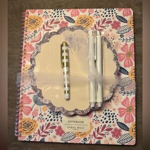 Set Of 2 Notebooks and 3 Pens